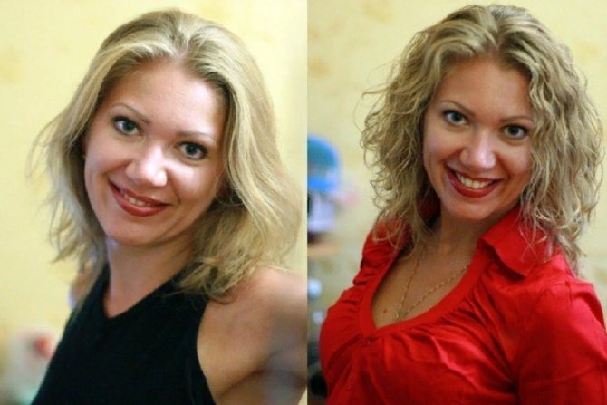 Биозавивка на средних волосах фото до и после процедуры