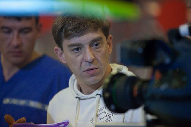Егор Грамматиков на съемках сериала
