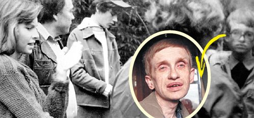 Это единственное фото, где Наташа и Антон НАРКЕВИЧ запечатлены рядом, было снято во время съёмок фильма. Антон - очкарик справа. Наталья - крайняя слева. А на фото в круге - Антон в наши дни