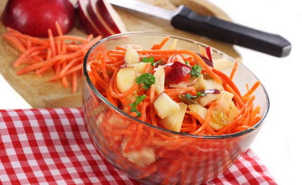 Как приготовить салат из моркови и яблока по рецепту с фото