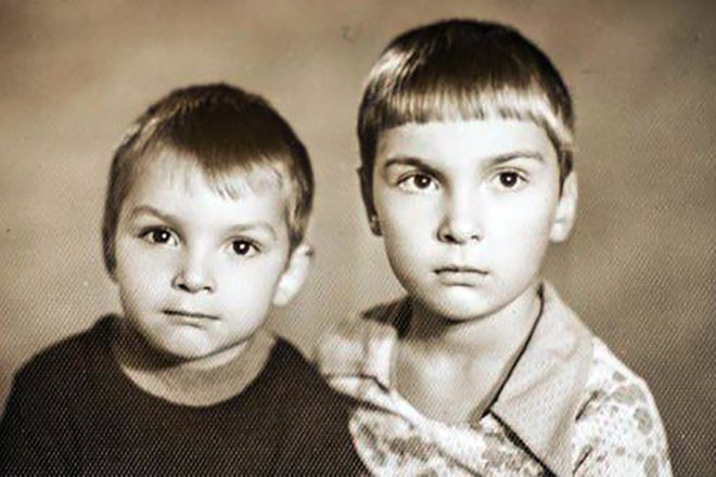Михаил Горшенев и Алексей Горшенев в детстве